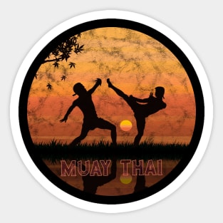 Muay Thai Kickboxing Boxers Thailand Sticker